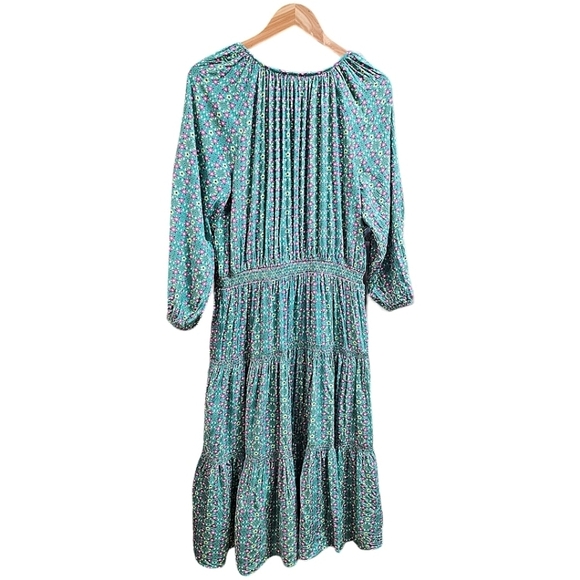 Matilda Jane Age Of Aquarius Floral Long Sleeve Peasant Dress Large Cottagecore - Picture 8 of 10